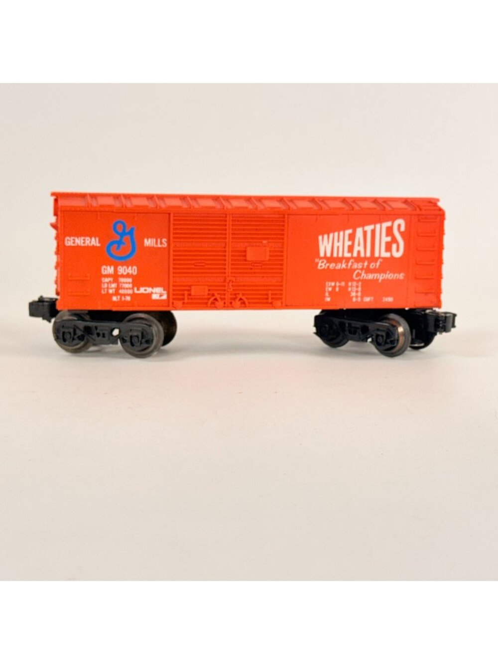 Vintage Lionel 9040 Wheaties General Mills Boxcar O Gauge Advertising Train Car